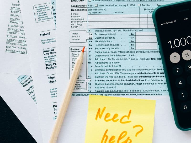 Business professional reviewing ATO tax documents